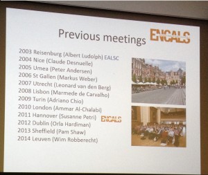 Encals 15 prev meeting slide